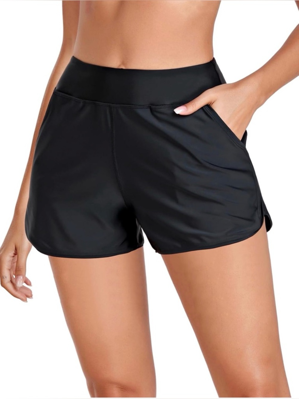 RELLECIGA Women's High Waisted Board Shorts UPF 50+ Quick Dry Swim Shorts